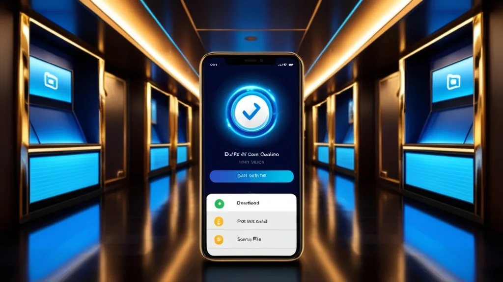 A smartphone showing a fast and secure casino app download screen